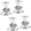 Candelabro Shabbat chapado plata set 2