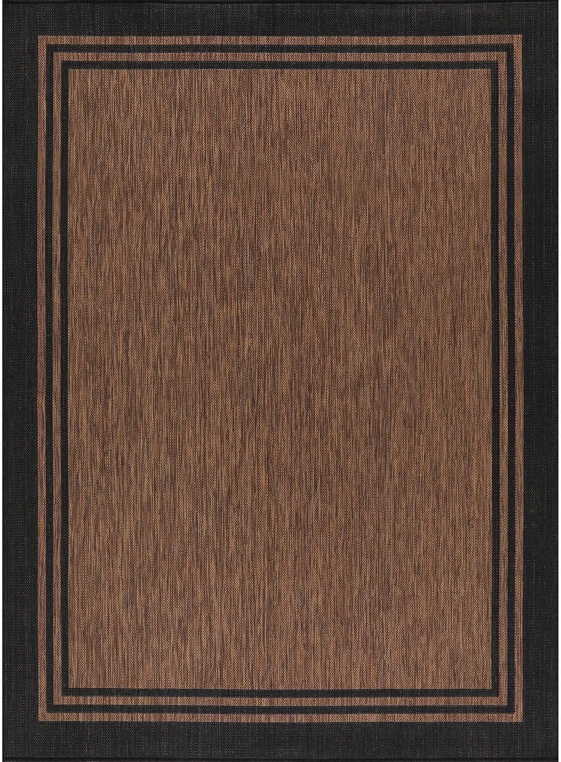 Alfombra exterior 6x9pies impermeable marrón