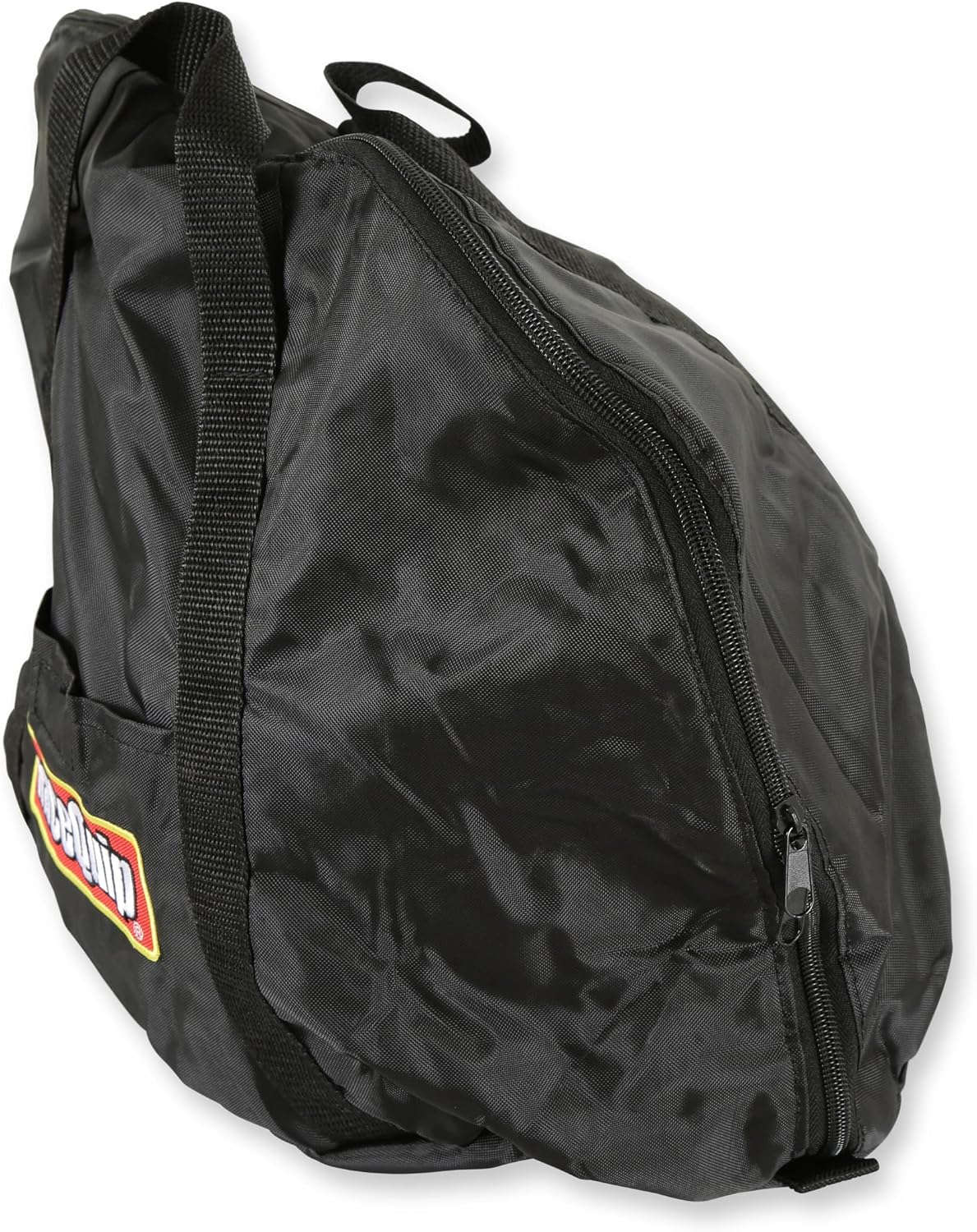 Bolsa para casco forro polar cierre cremallera nylon negro