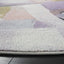 Alfombra redonda 6ft7pulg patrón abstracto moderno azul y