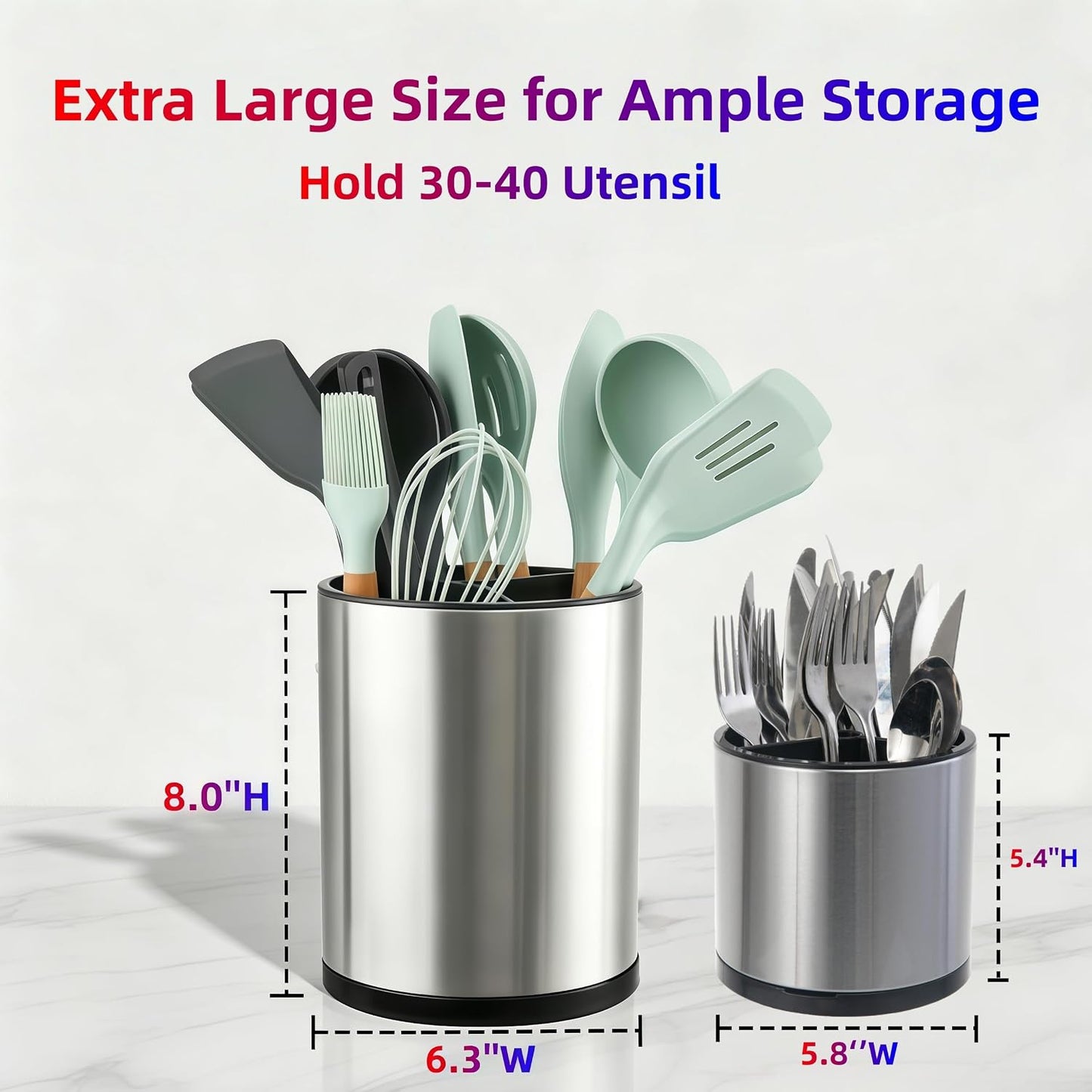 Soporte utensilios acero inox encimera cocina
