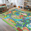 Alfombra coches tráfico infantil 7x9ft antiderrap