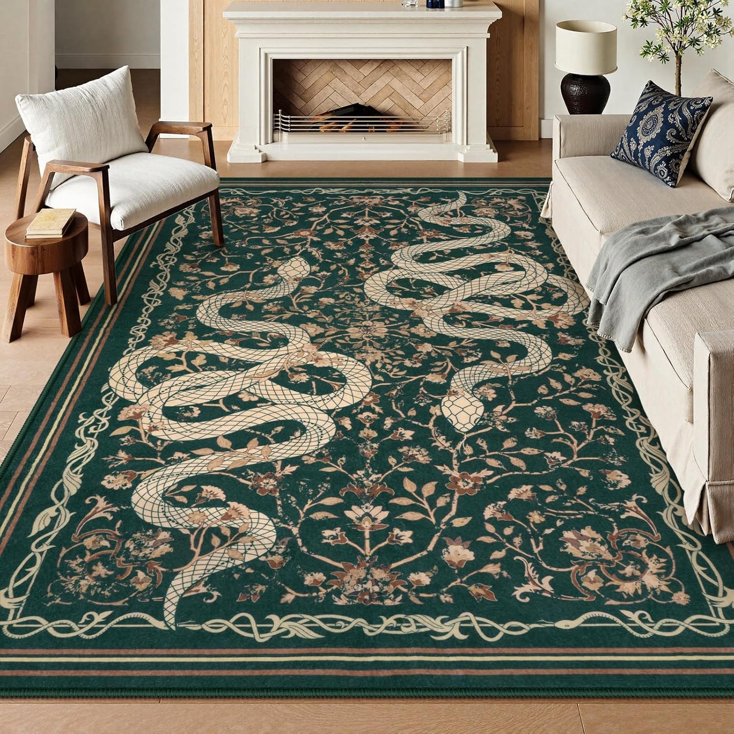 Alfombra lavable 5x7ft pelo bajo antiderrap
