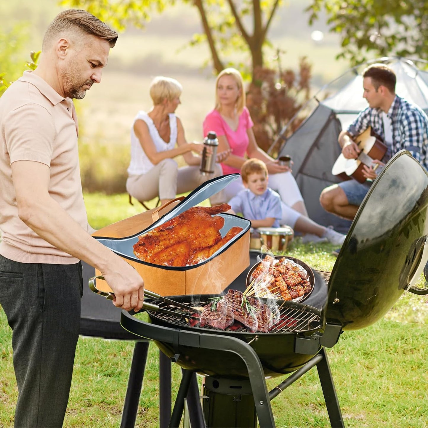Manta para descansar carne barbacoa reutiliz. grande