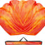 Banderas gasa seda 54x54 pulg iglesia danza naranja-rojo set 2