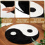 Alfombra Ying Yang 35" clásica blanco y negro