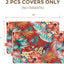 2 Pzas Fundas Cojín Lumbar Impermeables 12x20" Rojo Chile