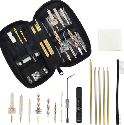 Kit limpieza rifle varillas latón cepillos
