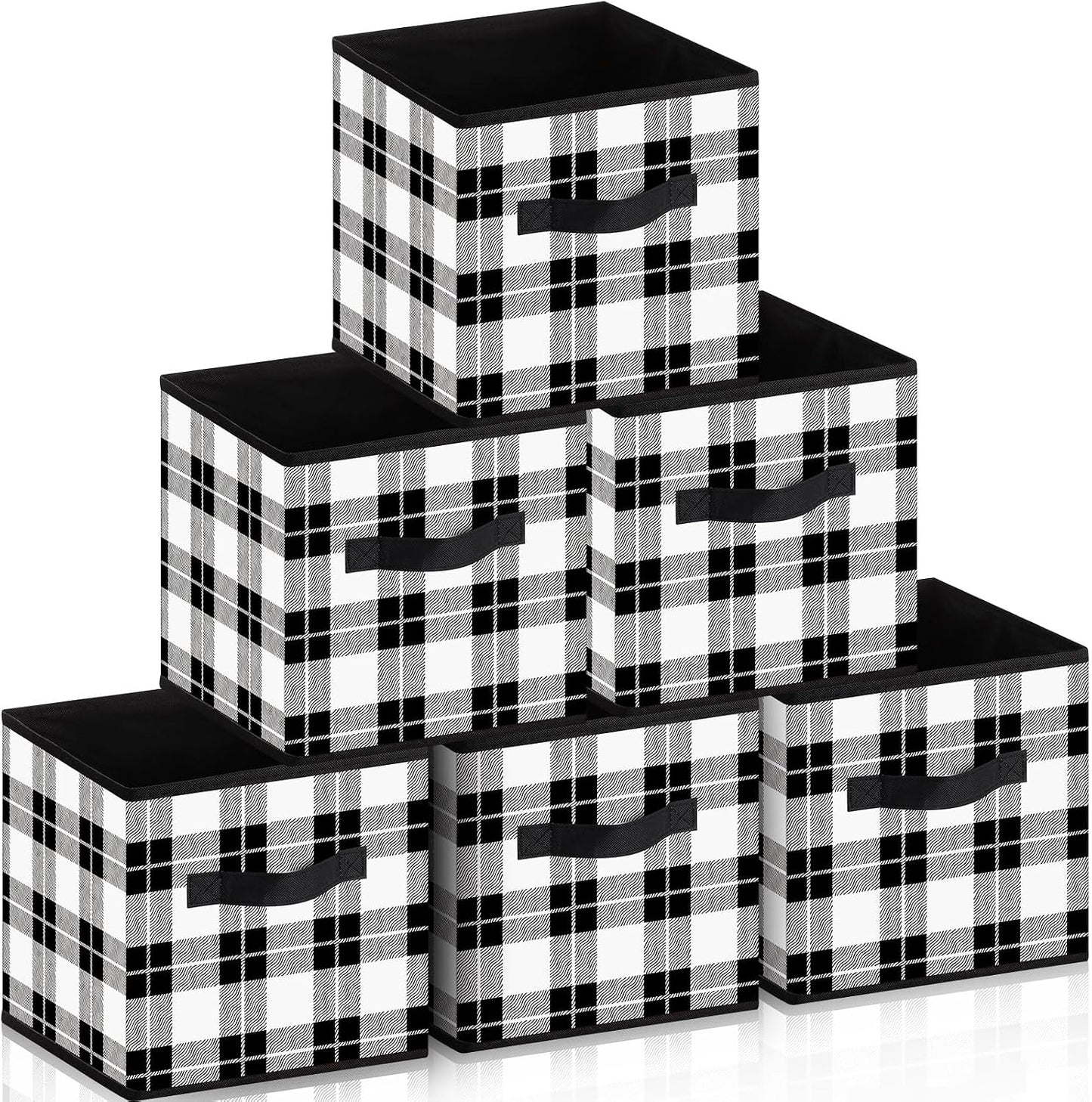 6 Cubos Almacenamiento Tela Cuadros 10" Plegable