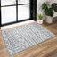 Tapete marroquí geométrico antiderrap 2x3ft gris