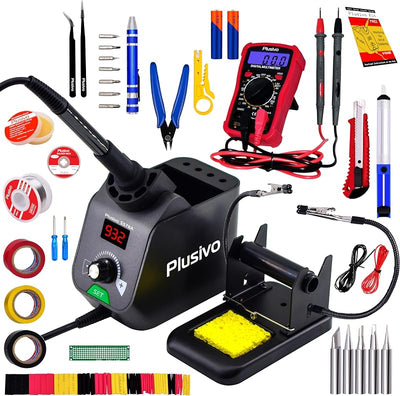 Kit soldador 60W pantalla digital 5 puntas soporte