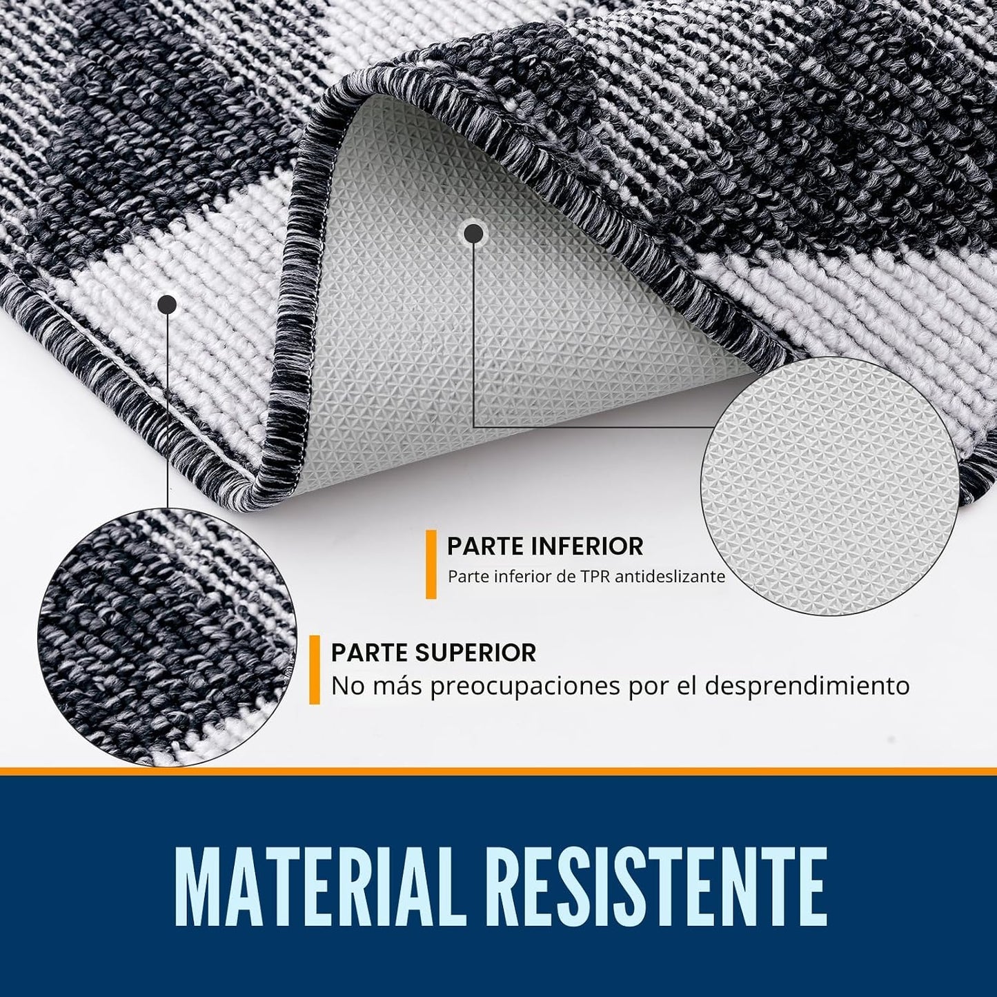 Tapete puerta interior geométrico 32x20 lavable absorbente