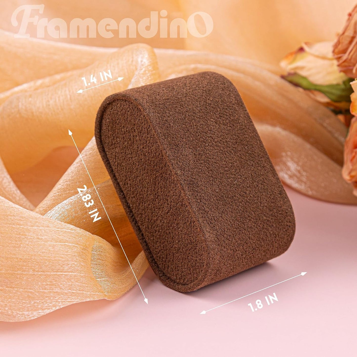 12 Almohadas Terciopelo Marrón para Pulsera Reloj