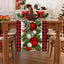 Mesa navidad lino cuadros búfalo rojo y negro 108pulg estilo granja