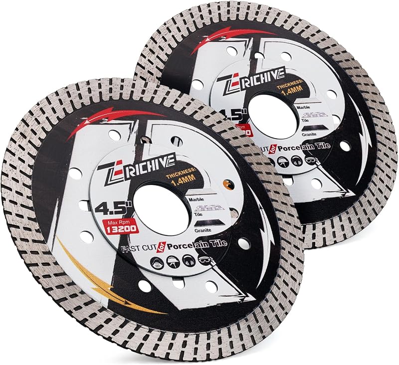 2 Hojas Diamante 4.5pulg para Azulejos Duros Cerámica