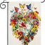 Bandera jardín doble cara 12x18pulg diseño pájaros mariposas