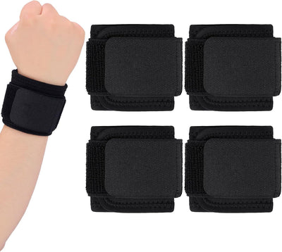 Muñequeras tunel carpiano ajustable 4uds negro