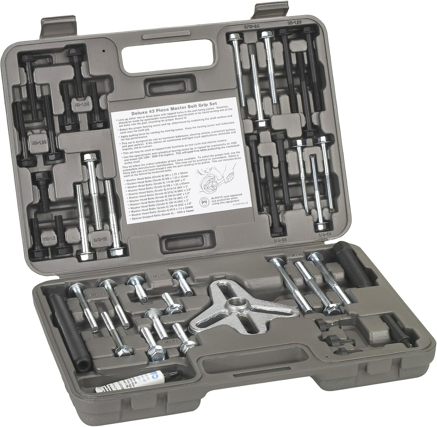 Set juntas pernos tipo brida con extractor grado 8