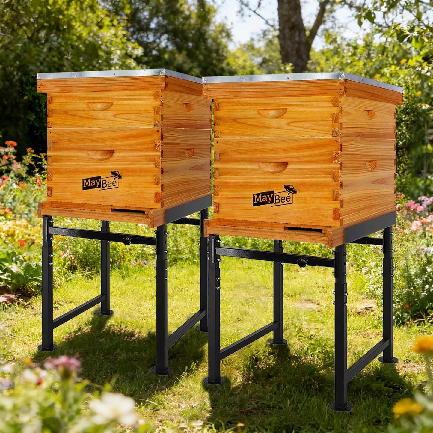 Soporte metal ajustable para colmena abejas 16-21pulg