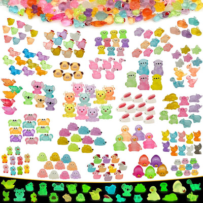 200 Pzas figuras animales resina luminiscente variedad