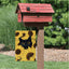 Bandera jardín gato negro 12x18" doble cara