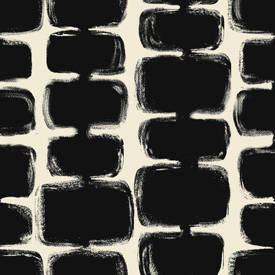 Papel tapiz autoadhesivo 17.3x393pulg blanco crema y negro abstracto