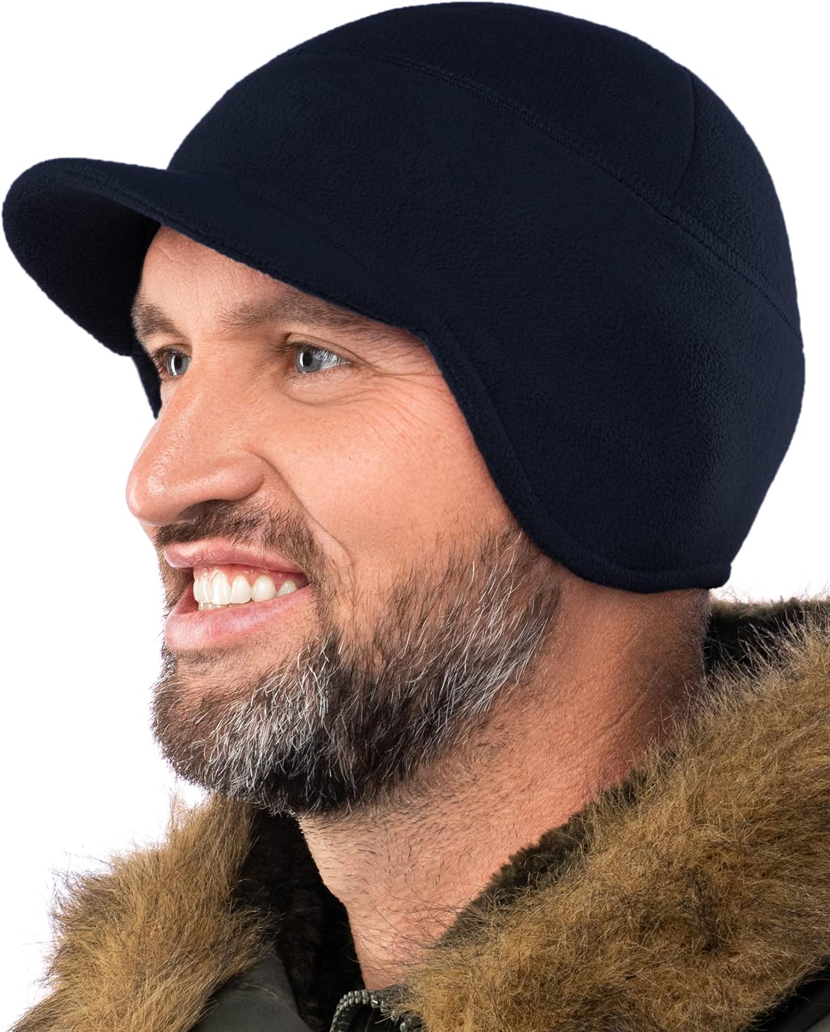 Gorro Invierno Forro Polar con Visera Orejeras Estilo Skull