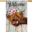 Bandera jardín vaca 28x40" arpillera doble cara