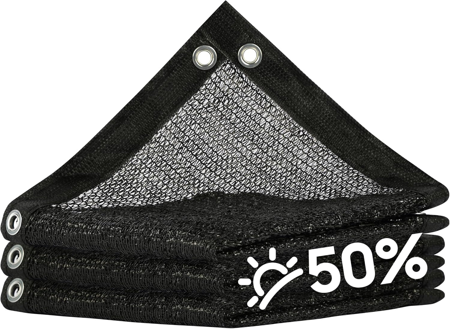 Tela sombra 50% negra malla 8x16ft UV resistente