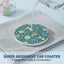 Posavasos Cerámica Automóvil Set 2 Patrón Floral