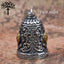 Campana calavera vikingo para motocicleta o llavero