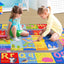 Alfombra educativa para niños 3x5pies ABC lavable