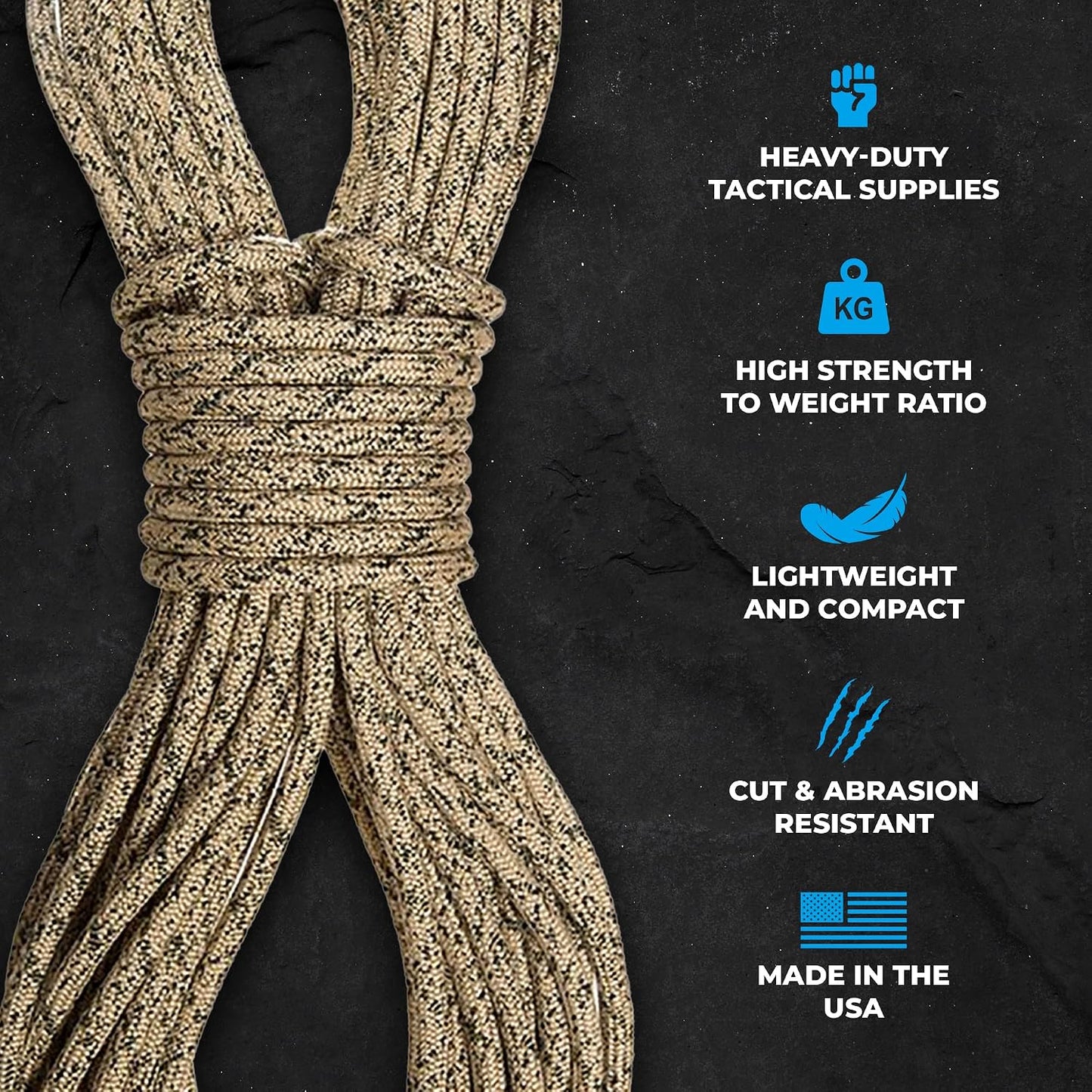 Cuerda táctica arbolista rappel equipo rescate