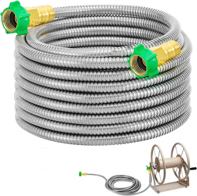 Manguera jardín conector hembra 25ft acero inox