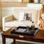 Tray Rectangular Madera con Manillas Negro 22x22x2pulg