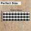 Alfombra pasillo cuadros 2x6ft algodón negro blanco
