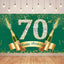 Cartel 6x3.6ft color dorado fiesta cumpleaños 70