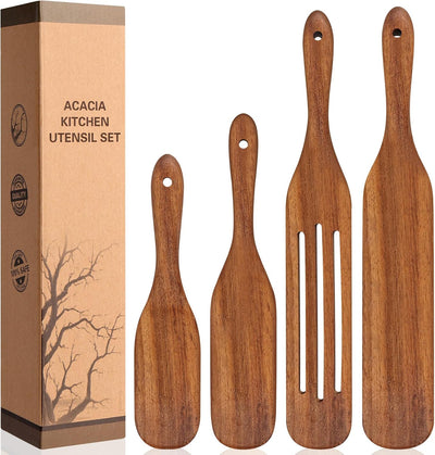 Set 4 Espátulas Madera Acacia Cocina