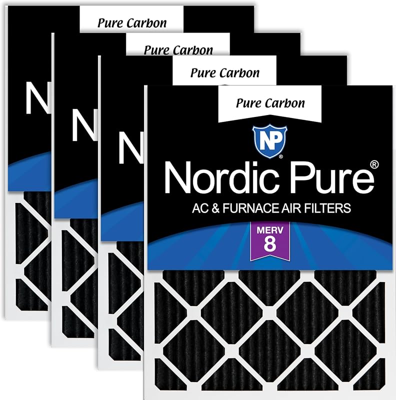 Filtros aire carbón puro para horno 15.5x19.5x0.75 pack 4