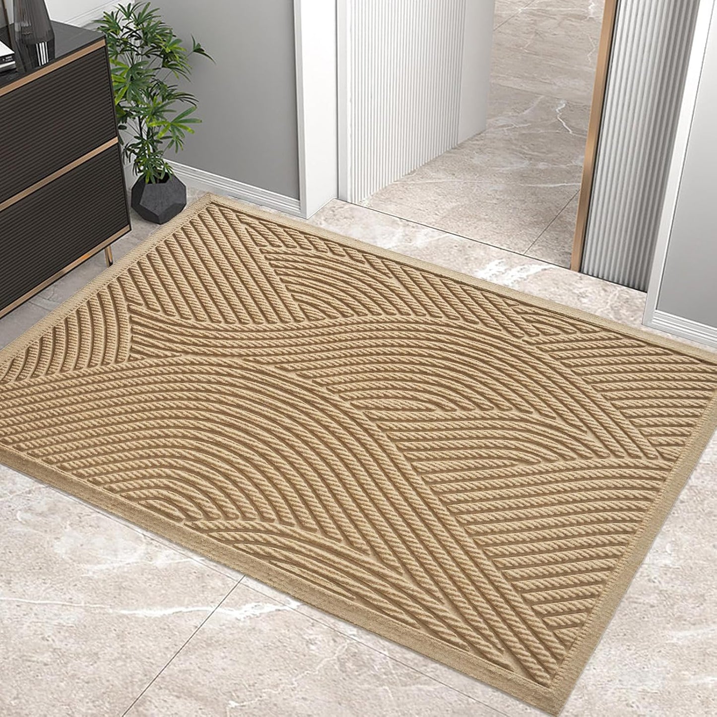 Alfombra puerta principal absorbente antibarro antiderrap