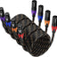 Cables XLR 25ft 3 Pines Macho a Hembra Trenzado 4 Pzas