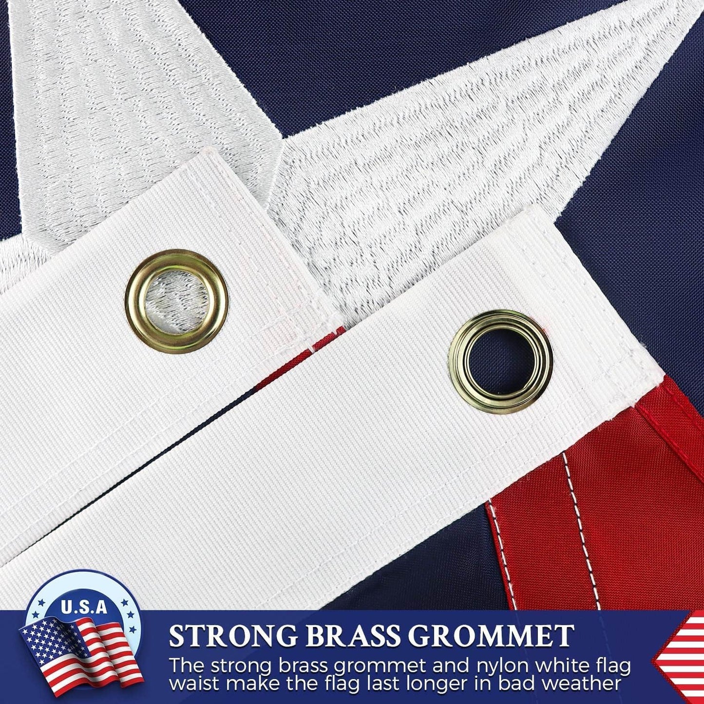 Bandera Puerto Rico doble cara 3x5 exterior nailon 210D