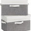 Cajas almacenamiento tela con tapas organizador armario 2 pzas