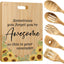 Set 6 Tablas Cortar Bambú Girasol Regalo Mujer