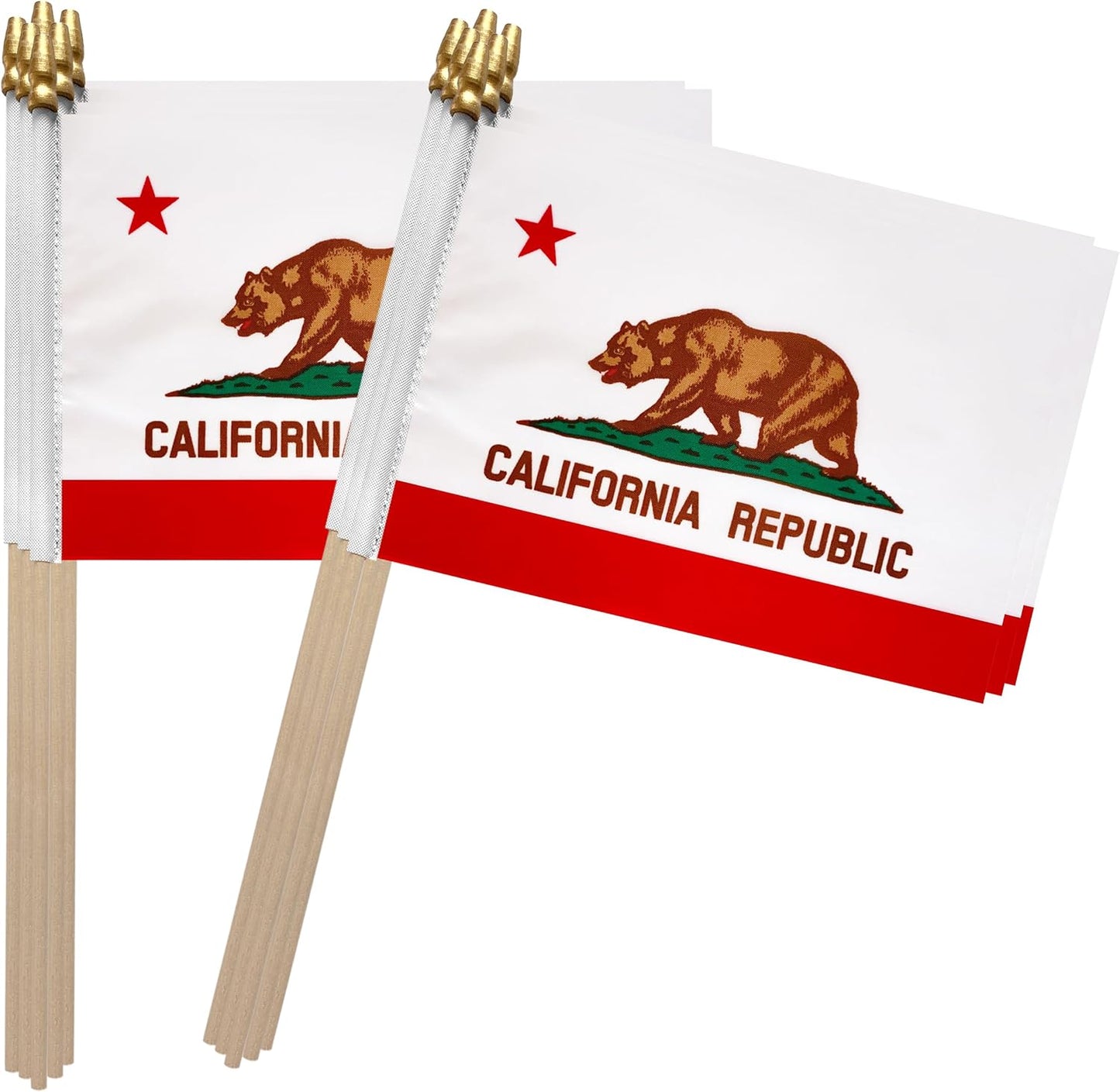 Banderas California 5x8pulg pack 12