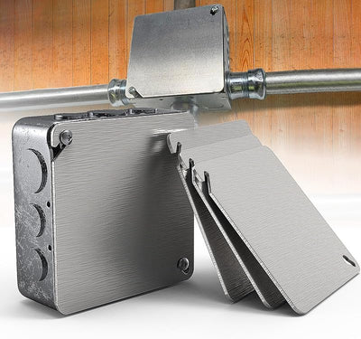 Cubiertas caja eléctrica cuadrada 4pulg acero laminado