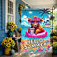 Bandera jardín doble cara hello summer 12x18pulg tropical