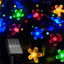 Luces cadena solares 100 LED para jardín patio