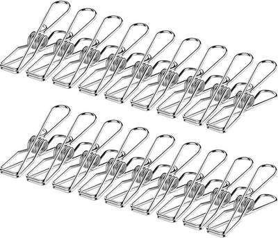 100 Alfileres Ropa Acero Inox para Colgar y Sello Aperitivos