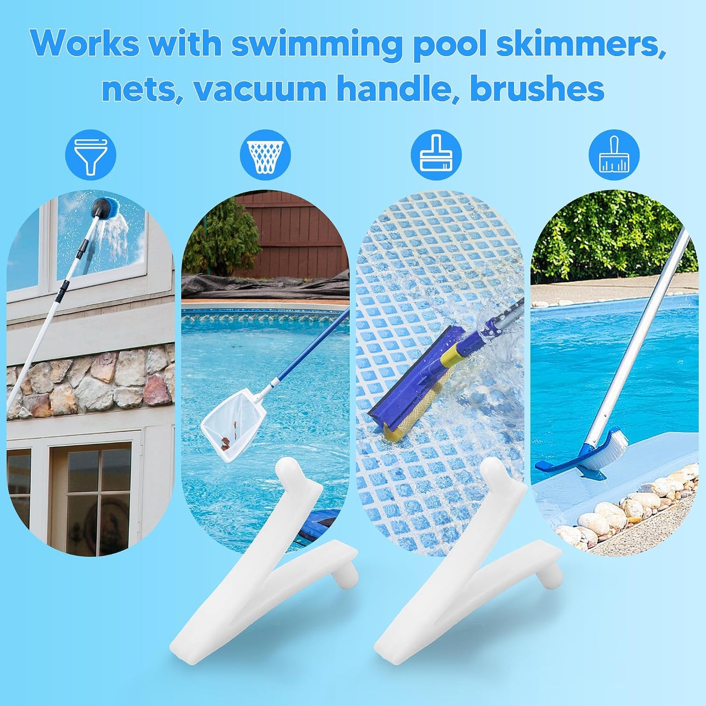 Clips mariposa para piscina spa rastrillo 24uds